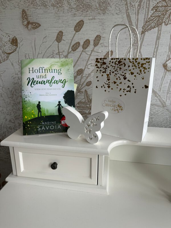 Geschenkset Schmetterling + Booklet „Hoffnung und Neuanfang – Vier Genussmomente (Teil 2)