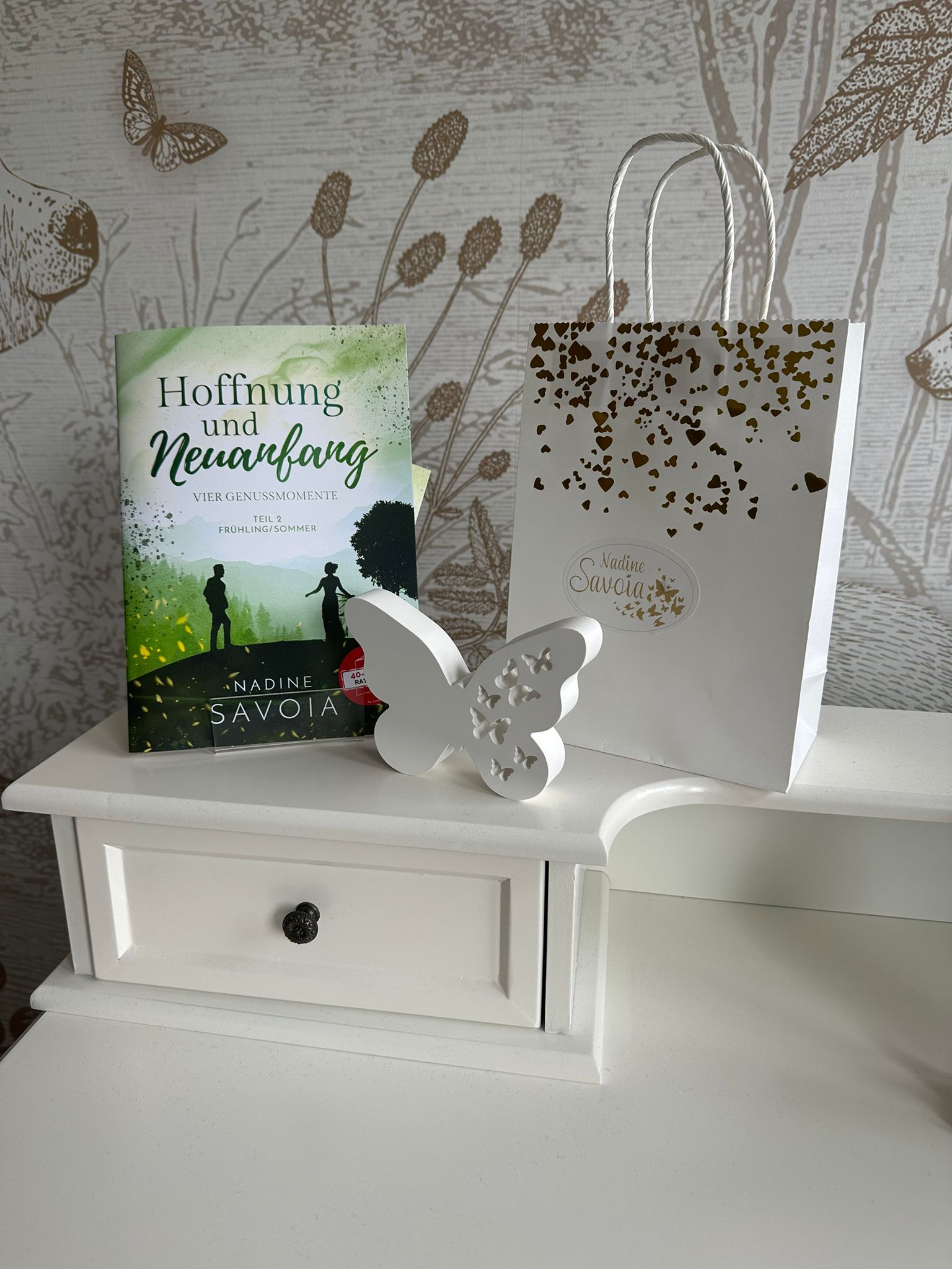 Geschenkset Schmetterling + Booklet „Hoffnung und Neuanfang – Vier Genussmomente (Teil 2)